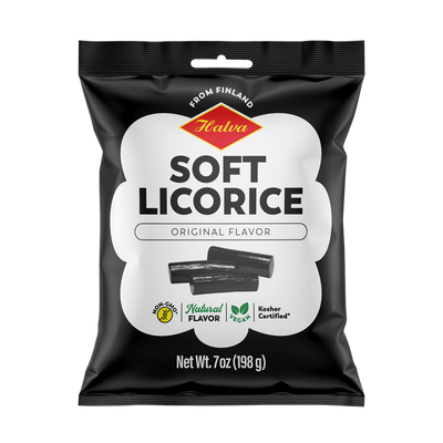 Halva Finnish Soft Licorice Original Black (198g)