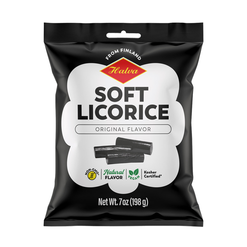 Halva Finnish Soft Licorice Original Black (198g)