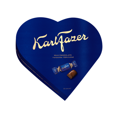 Karl Fazer Heart Shaped Milk Chocolates Box (225g)