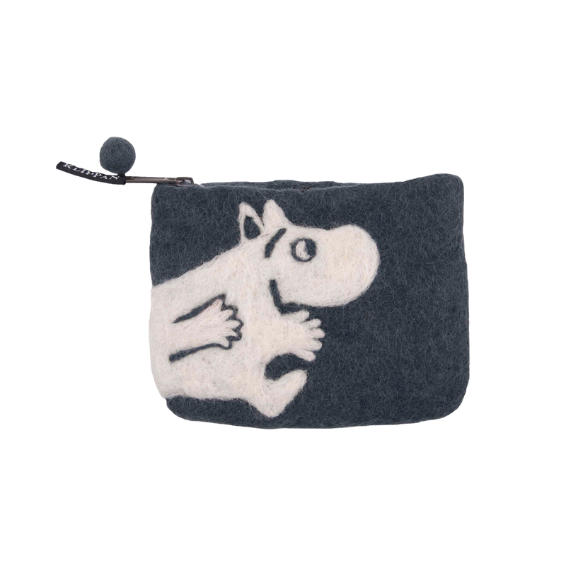 Klippan Moomin Wool Coin Purse, Grey