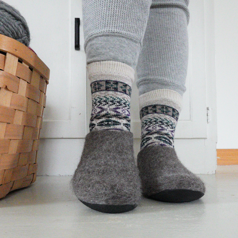 Standing in house wearing lahtiset slippers