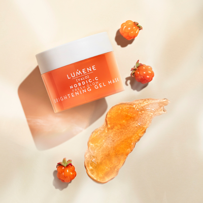 Lumene Nordic-C Fresh Glow Brightening Gel Mask on table