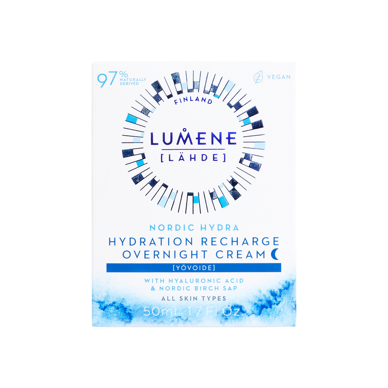 Packaged Lumene Nordic Hydra Hydration Recharge Overnight Cream