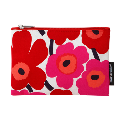 Marimekko Kaika Unikko Cosmetic Bag, white/red