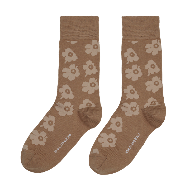 Marimekko Kasvaa Juhla Unikko Socks, brown