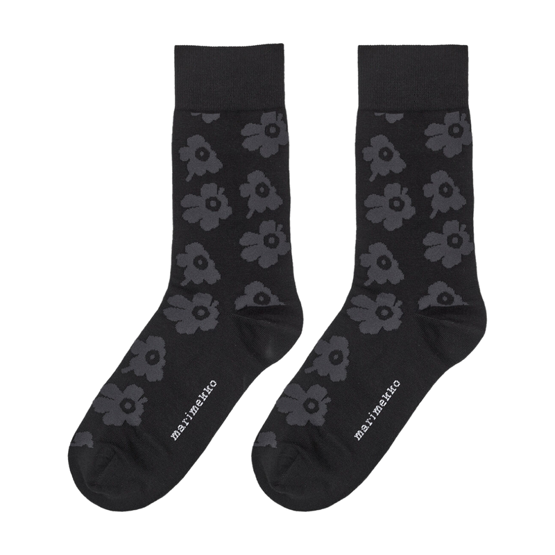 Marimekko Kasvaa Juhla Unikko Socks, black