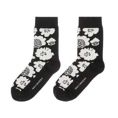 Marimekko Kasvaa Pioni Socks, black/off-white