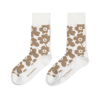 Marimekko Kirmailla Unikko Socks, beige