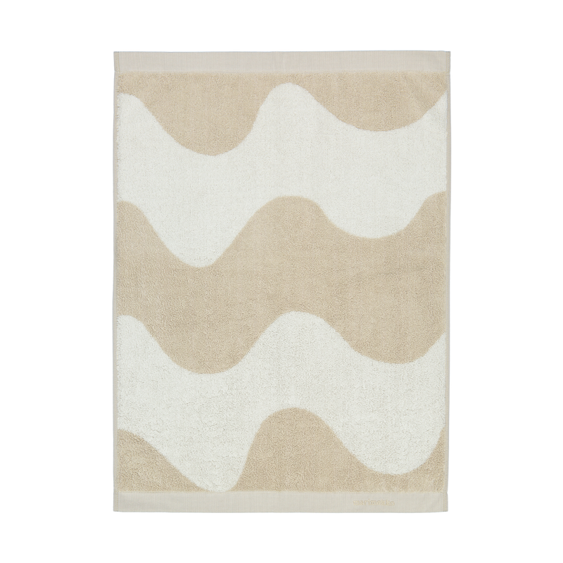 Marimekko Lokki Hand Towel, beige/white