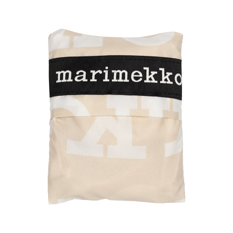 Folded in itself Marimekko Marilogo Smartbag, beige/off-white
