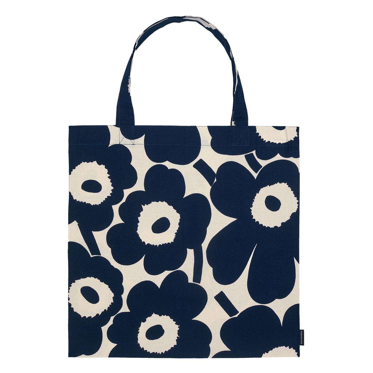 Marimekko Pieni Unikko Cotton Tote Bag, off-white/blue – Touch of Finland