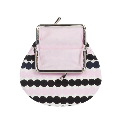 Open Marimekko Räsymatto Coin Purse, white/black/pink/navy