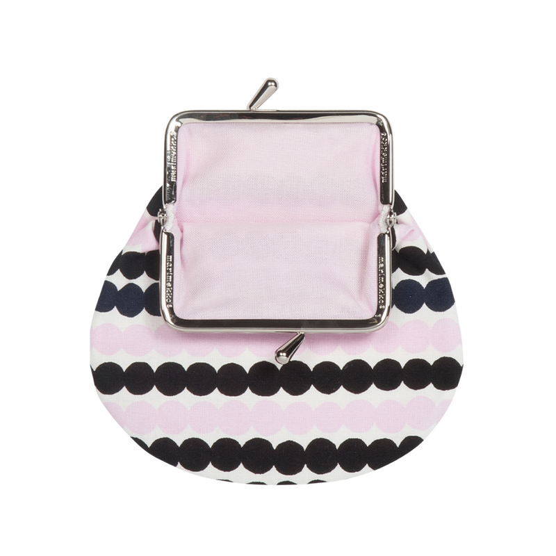 Open Marimekko Räsymatto Coin Purse, white/black/pink/navy