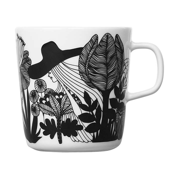 marimekkoマリメッコ 　　　　　Siirtolapuutarhaジャグ Marimekko Siirtolapuutarha Large Mug, white/black/pink – Touch of