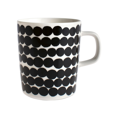 Marimekko Räsymatto Mug, white/black