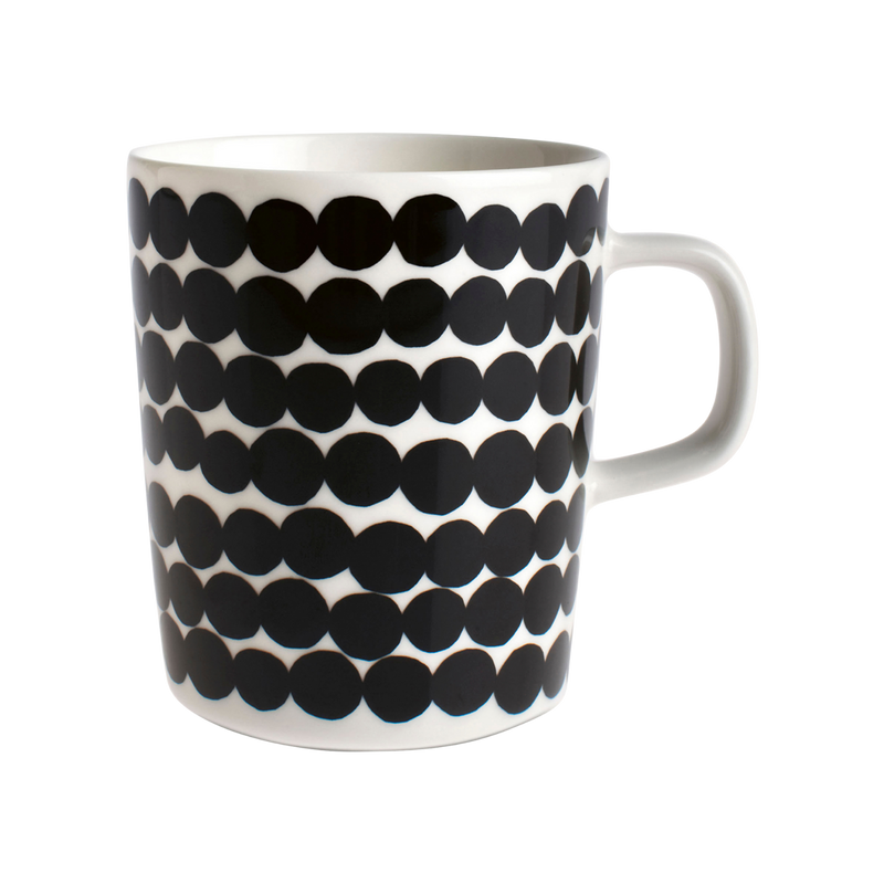 Marimekko Räsymatto Mug, white/black