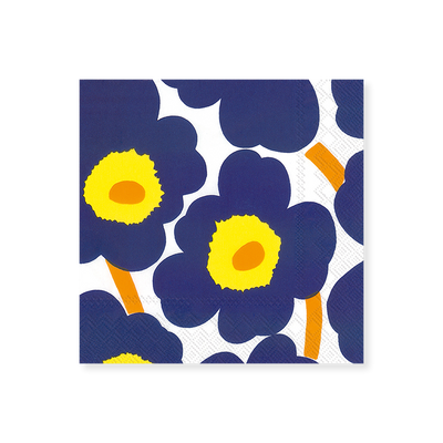 Marimekko Unikko Blue Cocktail Napkins (20 Pack)