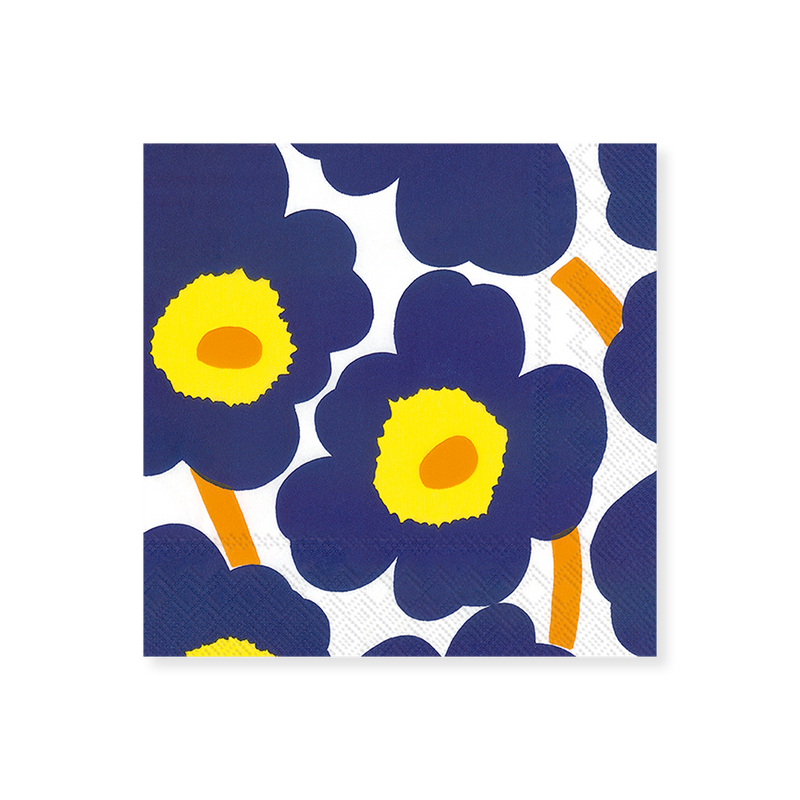 Marimekko Unikko Blue Cocktail Napkins (20 Pack)