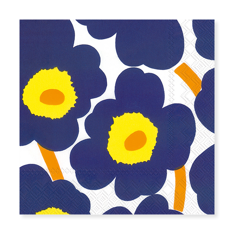 Marimekko Unikko Blue Lunch Napkins (20 Pack)