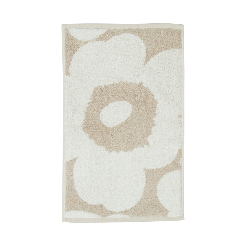 Marimekko Unikko Guest Towel, beige/white