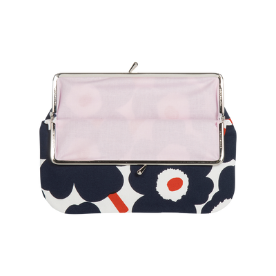 Open Marimekko Unikko Large Coin Purse, navy/orange/white