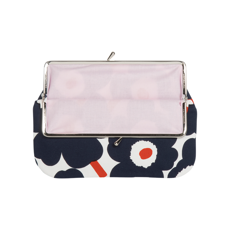 Open Marimekko Unikko Large Coin Purse, navy/orange/white