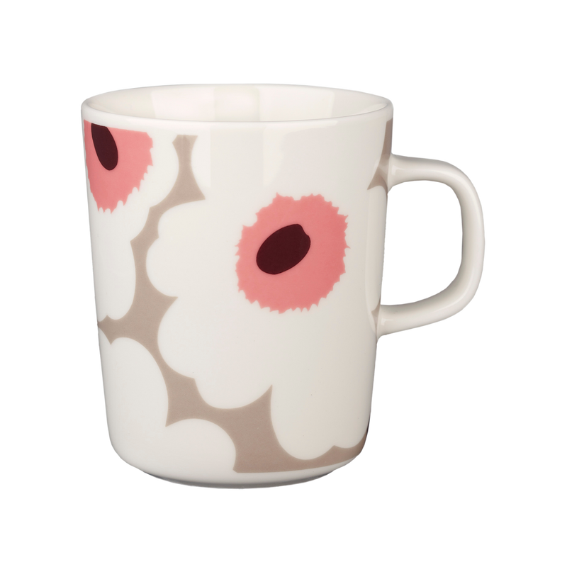 Marimekko Unikko Mug, white/beige/pink