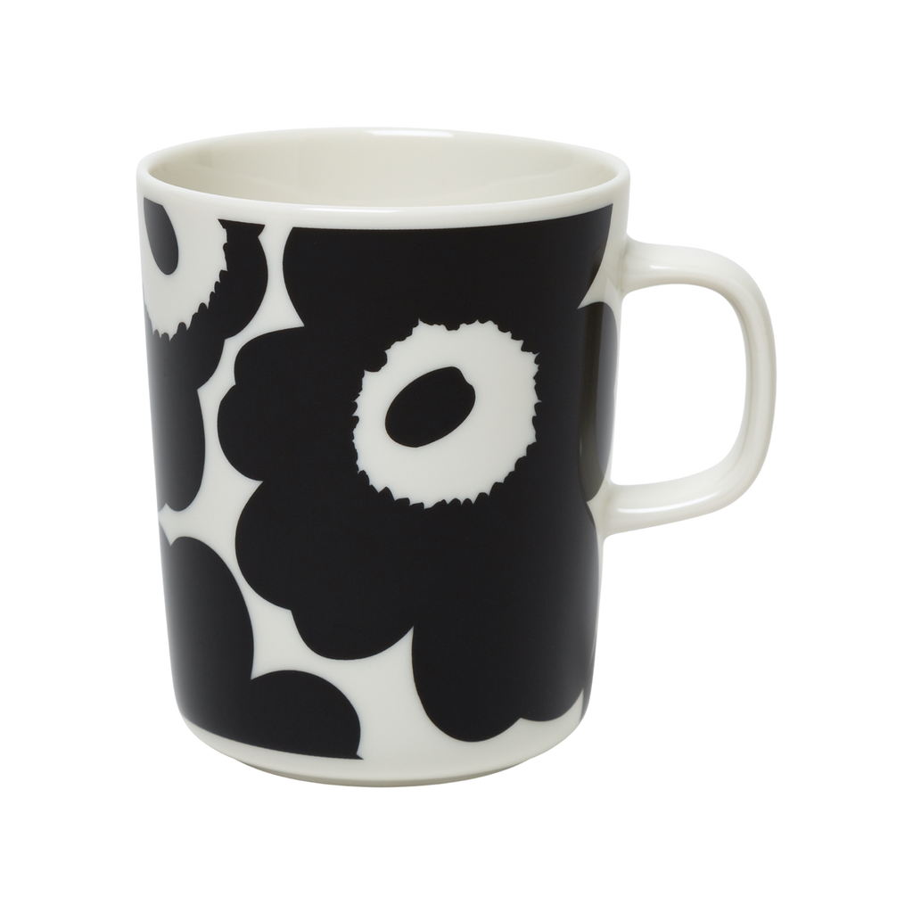Marimekko Unikko Mug, white/black – Touch of Finland
