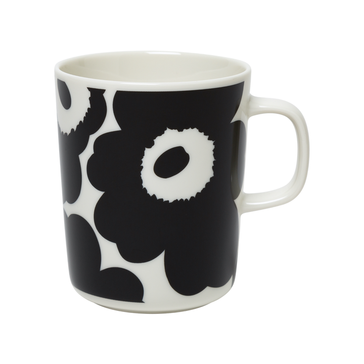 Marimekko Unikko Mug, white/black – Touch of Finland