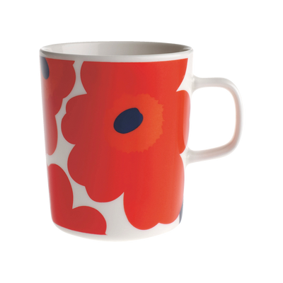 Marimekko Unikko Mug, white/red