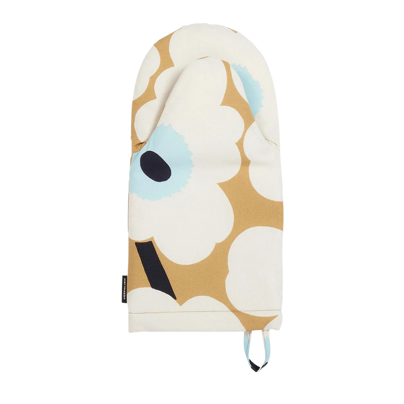 Marimekko Unikko Oven Mitten, off-white/beige/blue