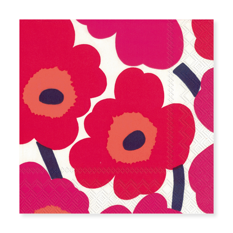 Marimekko Unikko Red Lunch Napkins (20 Pack)