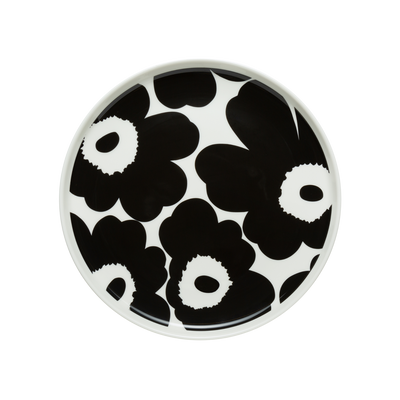 Marimekko Unikko Salad Plate, black/white