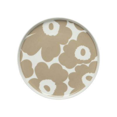 Marimekko Unikko Salad Plate, linen/beige