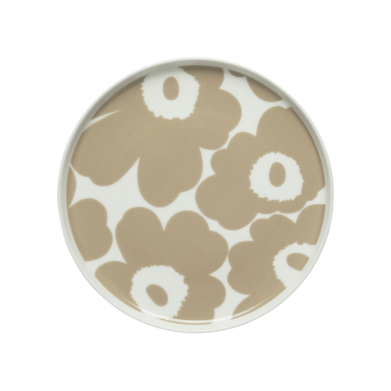 Marimekko Unikko Salad Plate, linen/beige