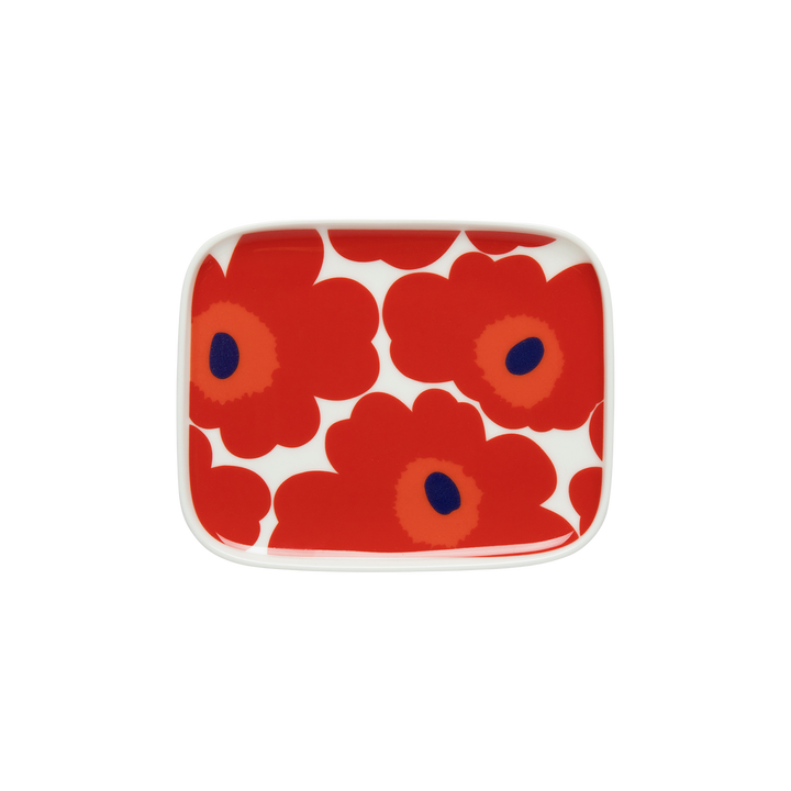 k*r様 最終値下げ！美品 marimekko Unikko Kylikki ス Marimekko Unikko Small Rectangular Plate, white/red – Touch of Finland