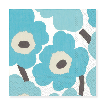 Marimekko Unikko Turquoise Lunch Napkins (20 Pack)