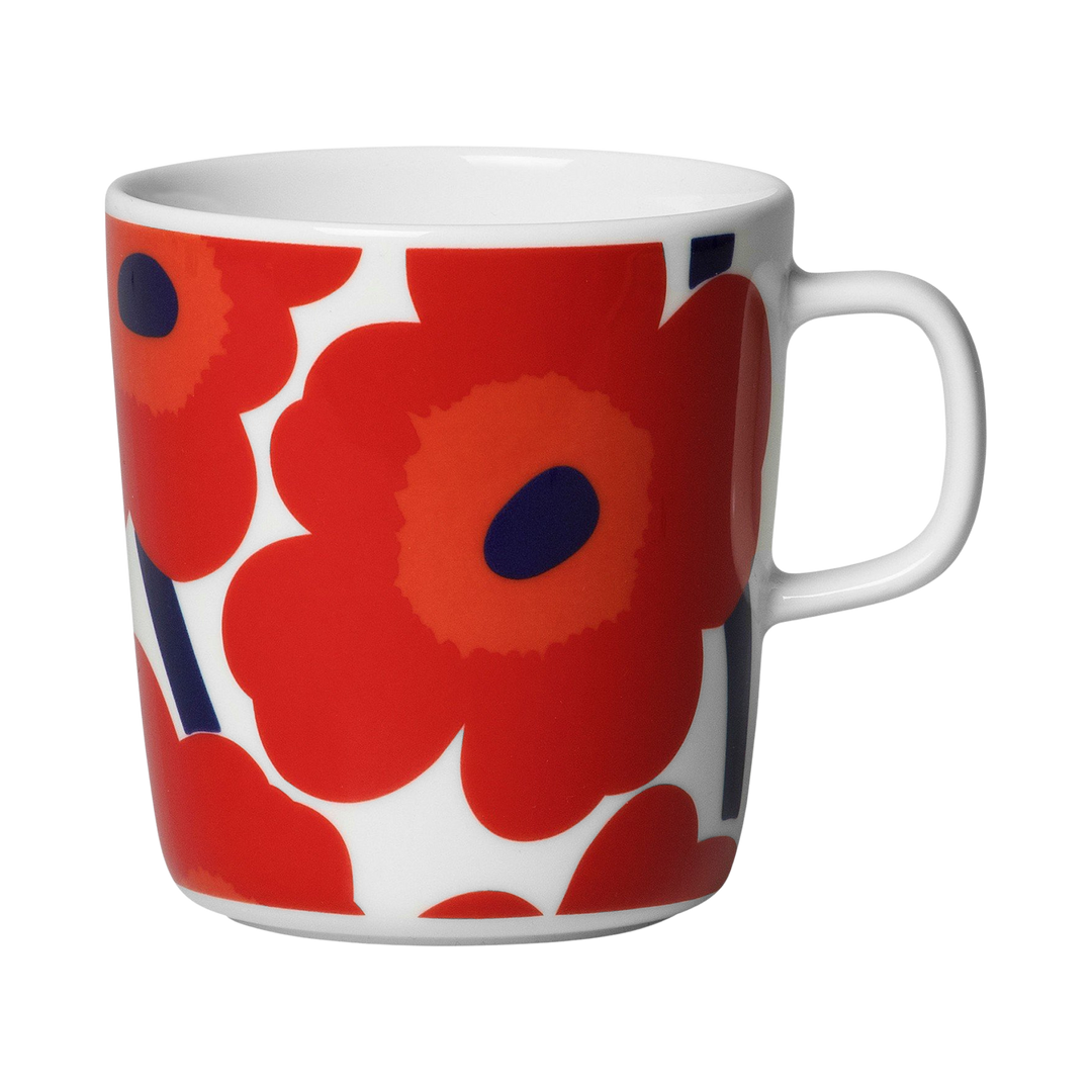 Marimekko Unikko Large Mug, white/red – Touch of Finland