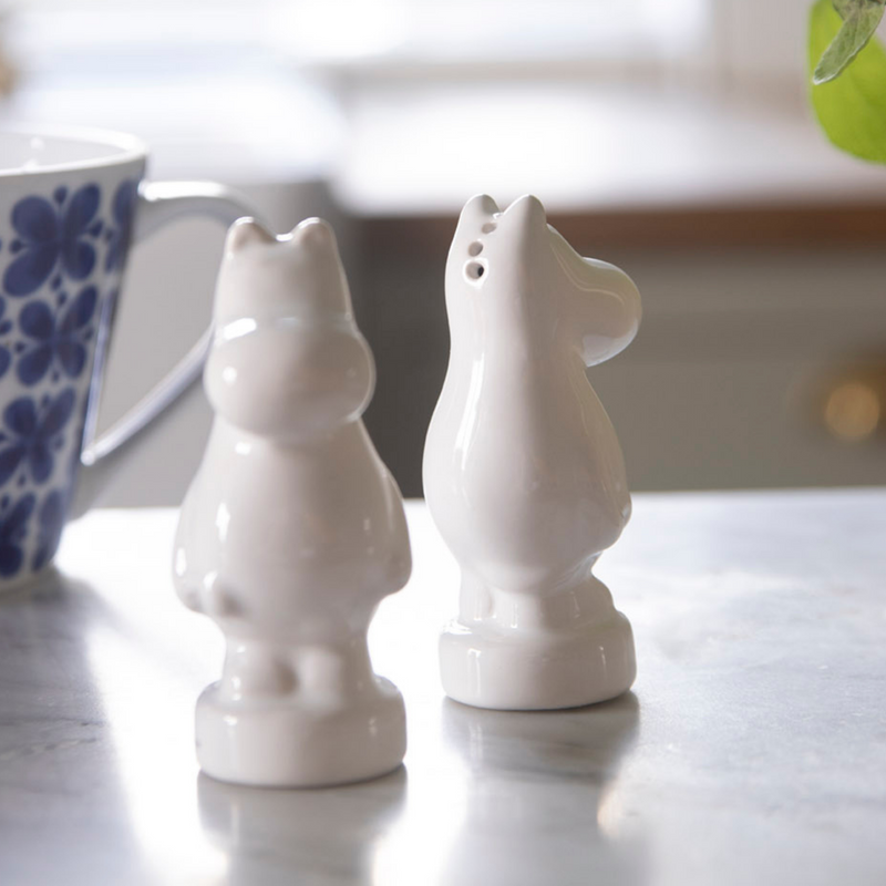 Moomin Salt & Pepper Shaker displayed on table