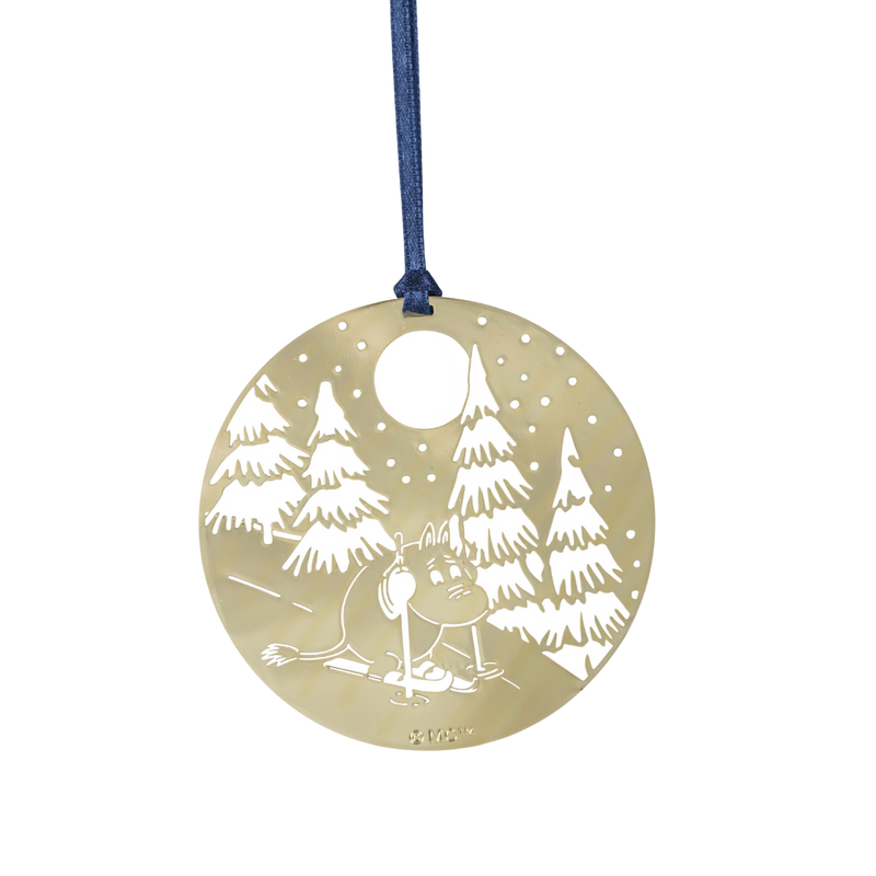 Moomin Skiing Metal Ornament