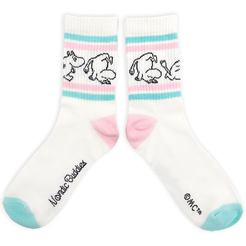 Moomintroll Retro White Socks - Ladies