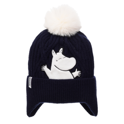 Moomintroll Kids Beanie Hat, navy