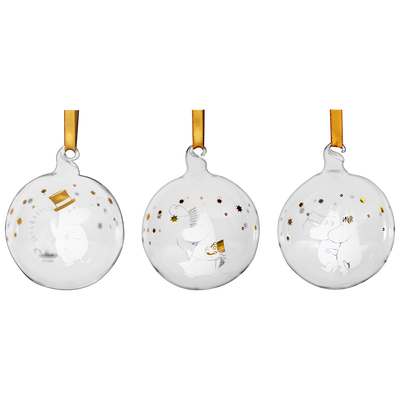 Muurla Moomin Christmas Ball Ornament 3pc Gift Set