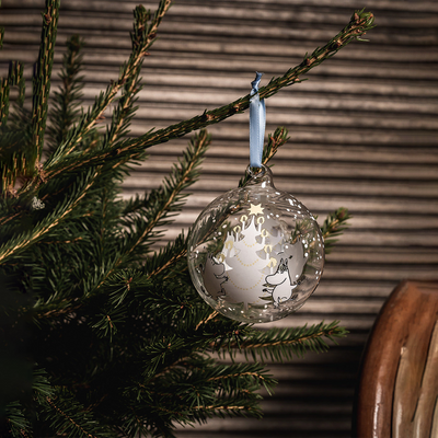 Muurla Moomin Christmas Ornament hanging on tree
