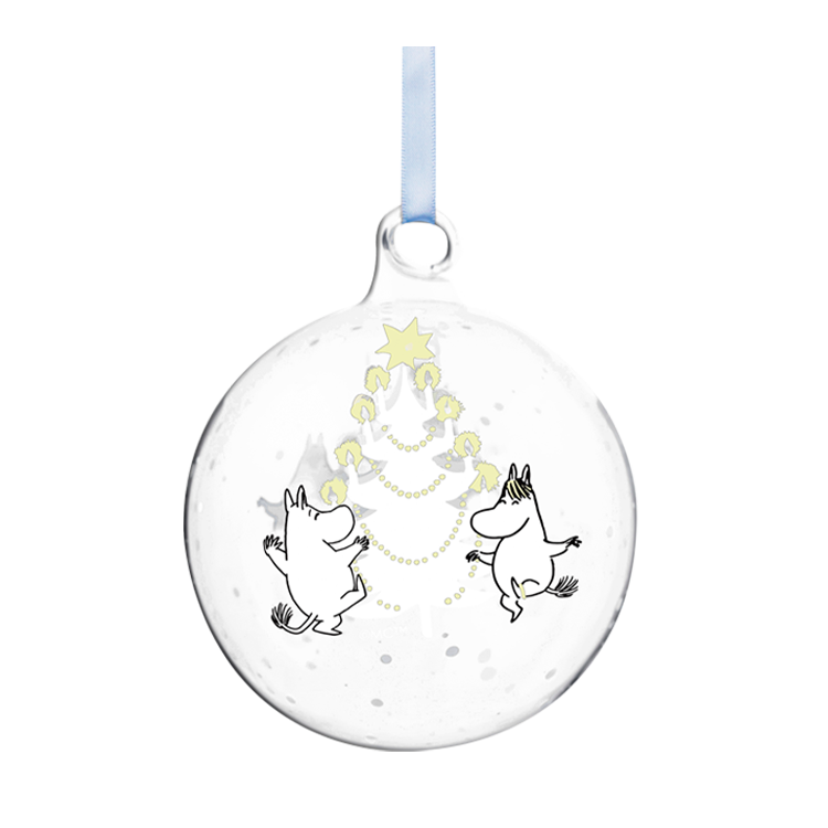 Muurla Moomin Christmas Tree Glass Ball Ornament