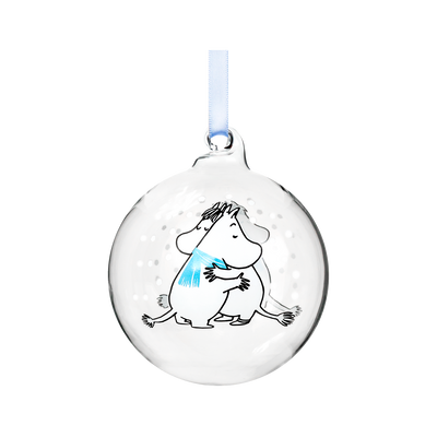 Muurla Moomin Hug Glass Ball Ornament