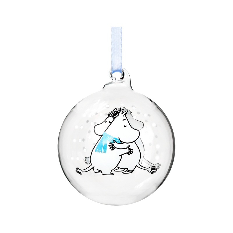 Muurla Moomin Hug Glass Ball Ornament
