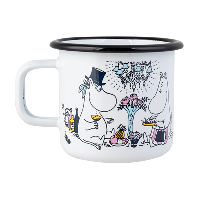 back side of Muurla Moomin Date Night Enamel Mug