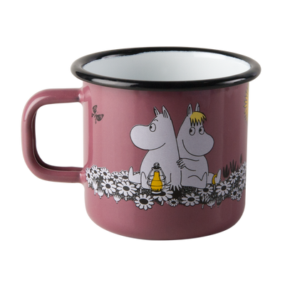 Back of Muurla Moomin Mug with Moomintroll and Snorkmaiden together