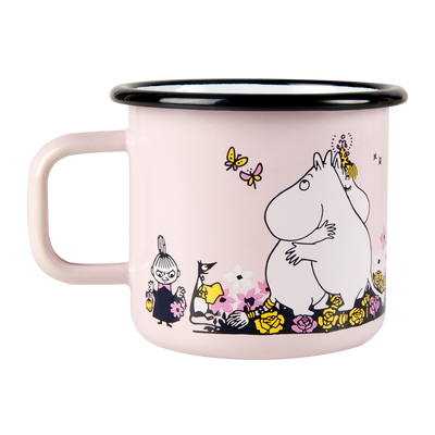 Back side of Muurla Moomin Enamel Mug Hug